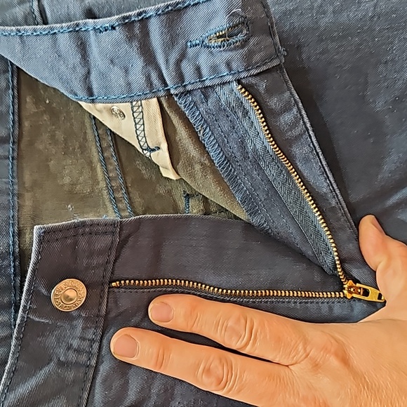 Vintage, Levi's 508, Denim Jeans, Teal, Cotton, Sz 33/32 Denim, Reg Tapered Fit - Picture 5 of 17